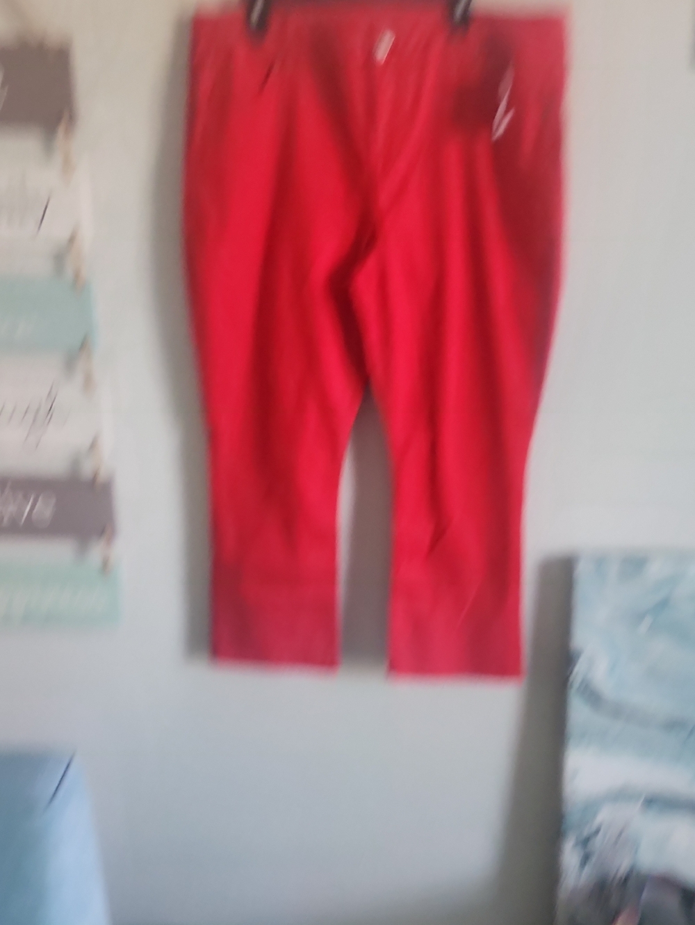 CAbi Bright Red Pull-On Capri Pants